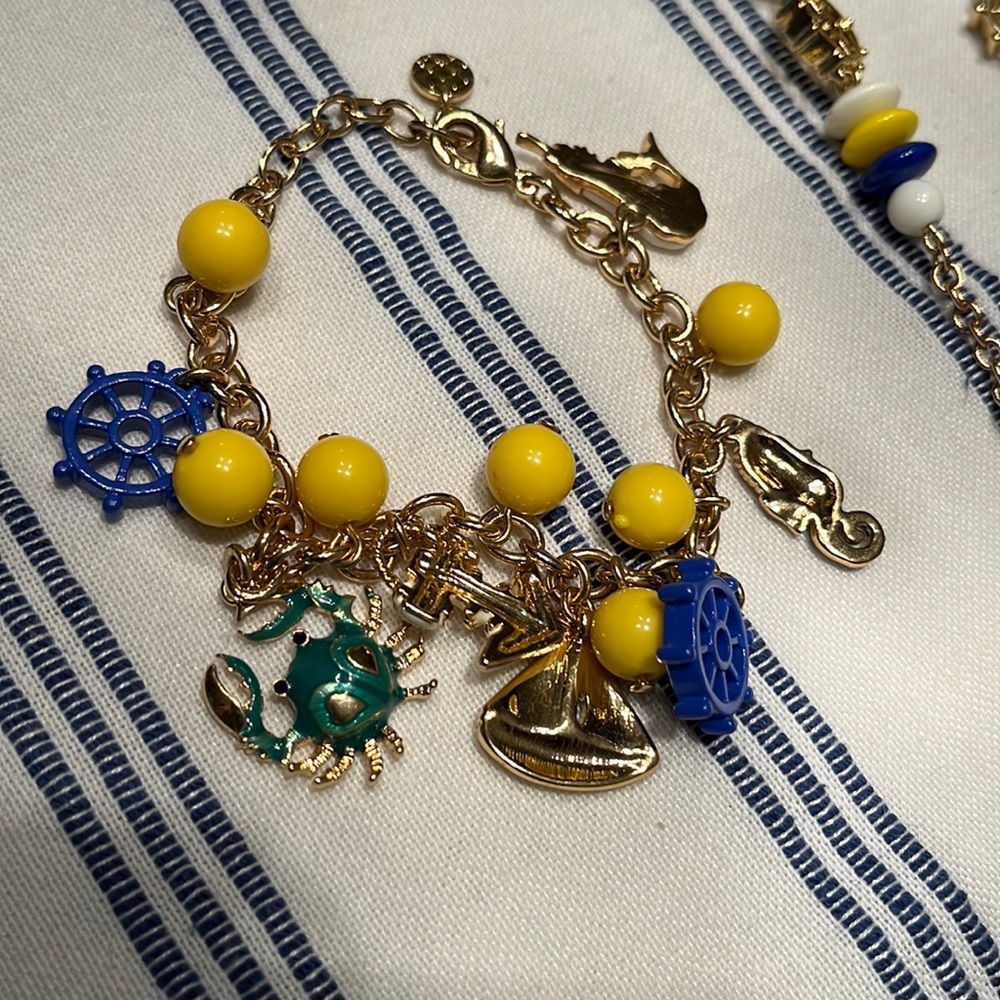 Talbots nautical necklace and matching bracelet. Like new